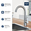 Grohe Zedra Single-Handle Beverage Faucet (Cold Water Only) With Filtration 1.75 Gpm - Golzar Home