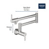 Grohe Zedra 2-Handle Wall Mount Pot Filler - Golzar Home