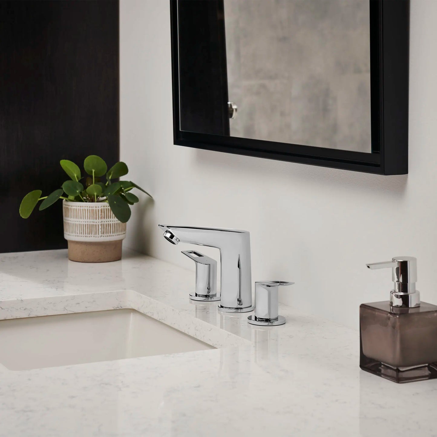 Bauloop 8-Inch Widespread 2-Handle M-Size Bathroom Faucet, 1.2 GPM