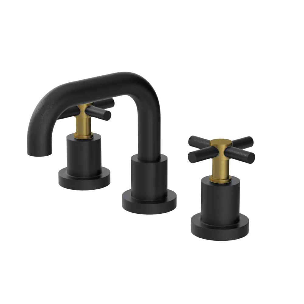 Rubinet Widespread Lav. Set. (less drain) Matt Black