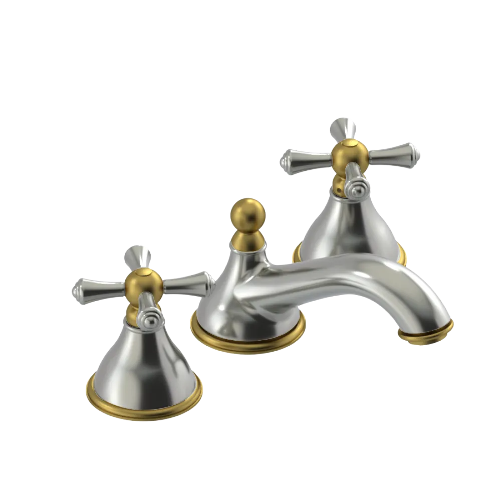 Rubinet Widespread Lav. Set. (less drain) Satin Nickel