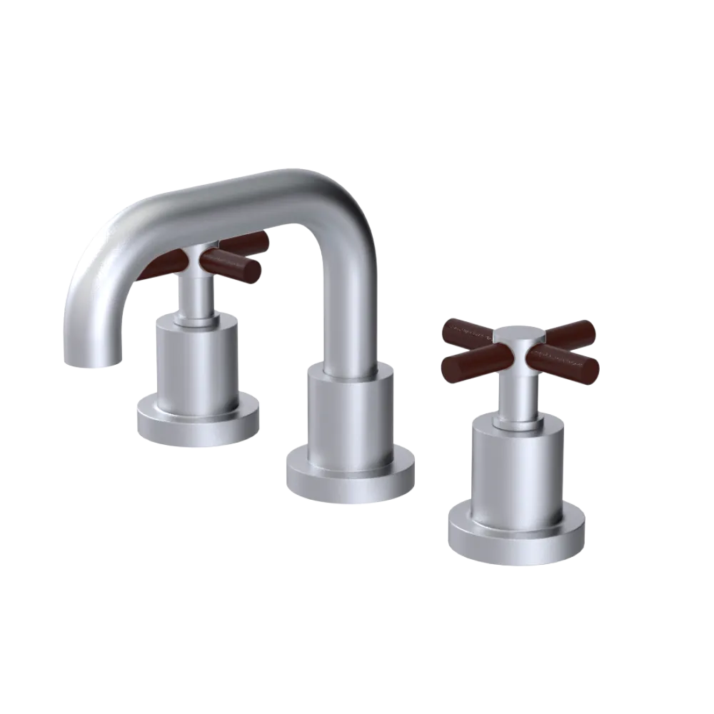 Rubinet Widespread Lav. Set. (less drain) Satin Chrome