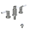 Rubinet Bidet Fitting with Spray, Diverter, and Vacum Breaker (Less Drain) Satin Nickel