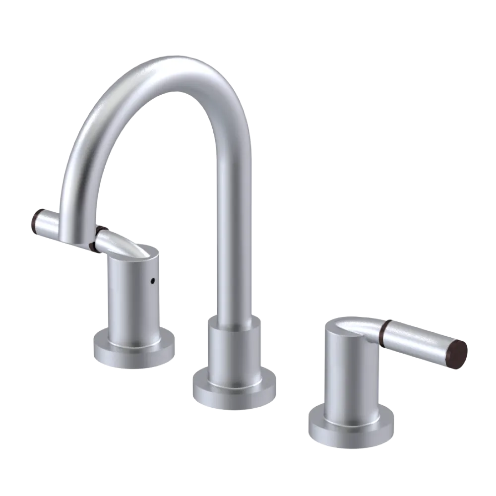 Rubinet Widespread Lav set (less drain) Satin Chrome