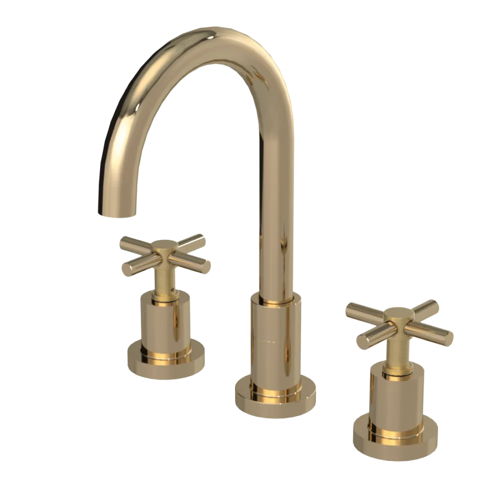 Rubinet Widespread Kitchen Set with LaSalle Spout Gold