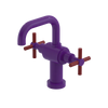 Rubinet Single Hole Dual Handle Lav. Set. (less drain) Purple Haze