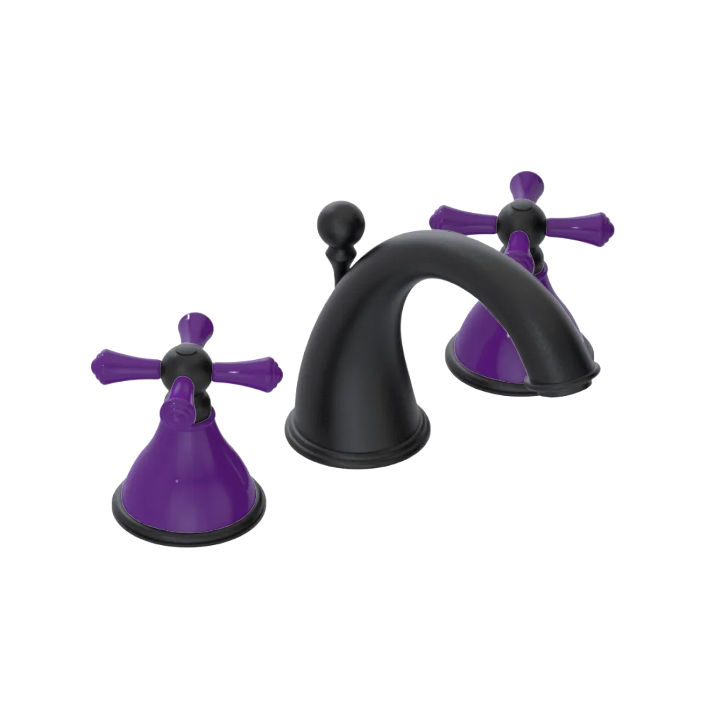 Rubinet Widespread Lav. Set. (less drain) Matt Black