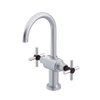 Rubinet Single Hole Dual Handle Lav. Set with LaSalle Spout (less drain) Satin Chrome