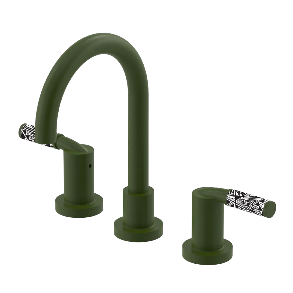 Rubinet Widespread Lav set (less drain) Green Envy