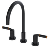 Rubinet Widespread Kitchen Set Matt Black