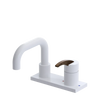 Rubinet 4" Centre Single Control Lav. Set. with Genesis spout (less drain) White