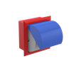Rubinet RECESSED TOILET PAPER HOLDER Red