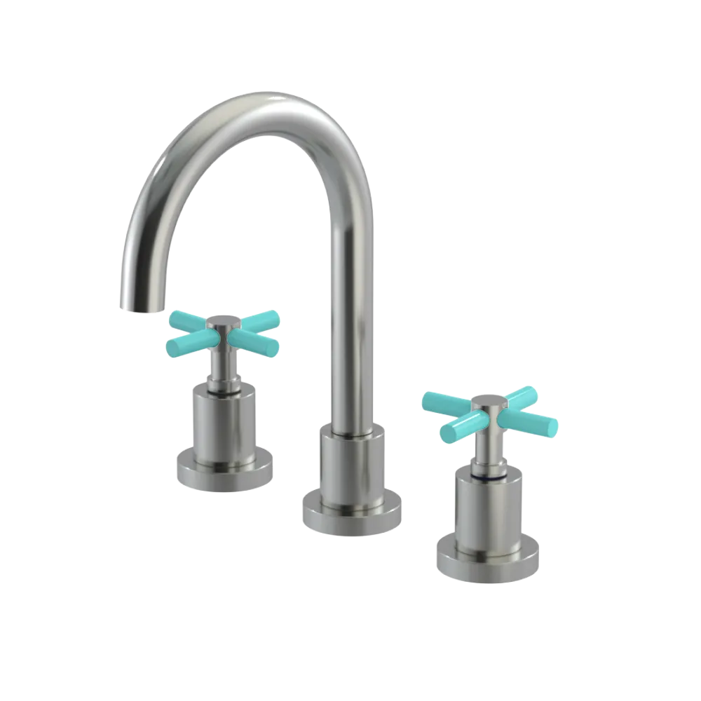 Rubinet Widespread Lav. Set. (less drain) Satin Nickel