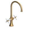 Rubinet Two Handle Single Hole Kitchen Set Satin Gold