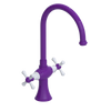 Rubinet Two Handle Single Hole Kitchen Set Purple Haze