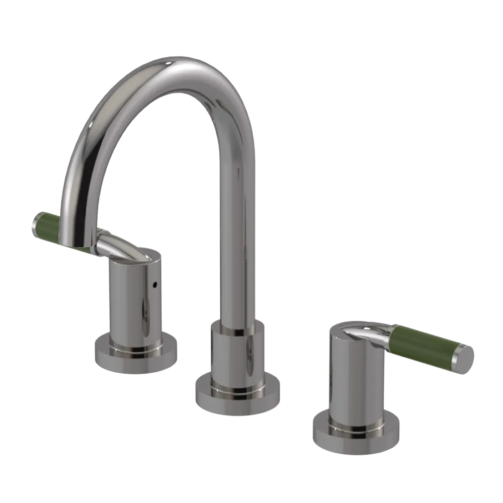 Rubinet Widespread Lav set (less drain) Polished Nickel