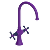 Rubinet Two Handle Single Hole Kitchen Set Purple Haze