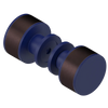 Rubinet Shower Door Knob (set) Midnight Blue
