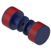 Rubinet Shower Door Knob (set) Midnight Blue