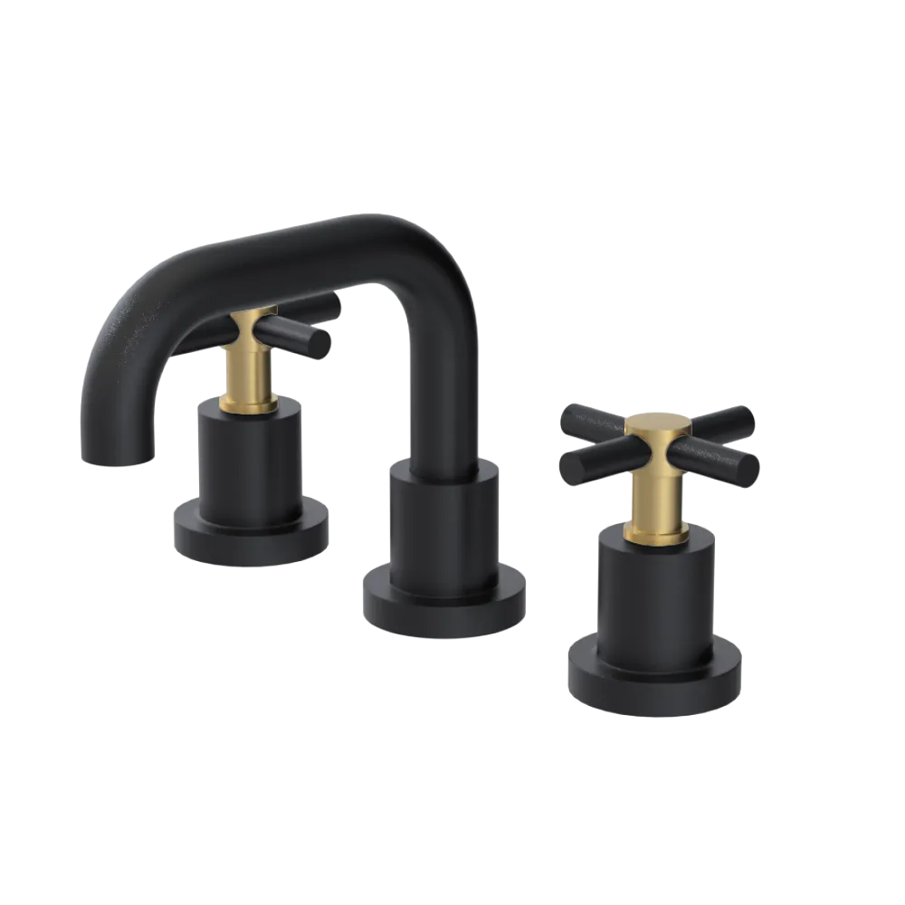 Rubinet Widespread Lav. Set. (less drain) Matt Black