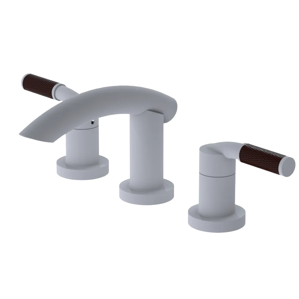 Rubinet Widespread Lav. Set. (less drain) Matt White