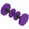 Rubinet Shower Door Knob (set) Purple Haze