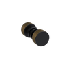 Rubinet Shower Door Knob (set) Matt Black