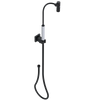 Rubinet Hand Held Shower Bidet with Extended Reach & Dual Function Spray Including Wall Bracket with Supply & Hose (Square) Matt Black