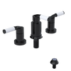 Rubinet Bidet Fitting with Spray, Diverter, and Vacum Breaker (Less Drain) Black