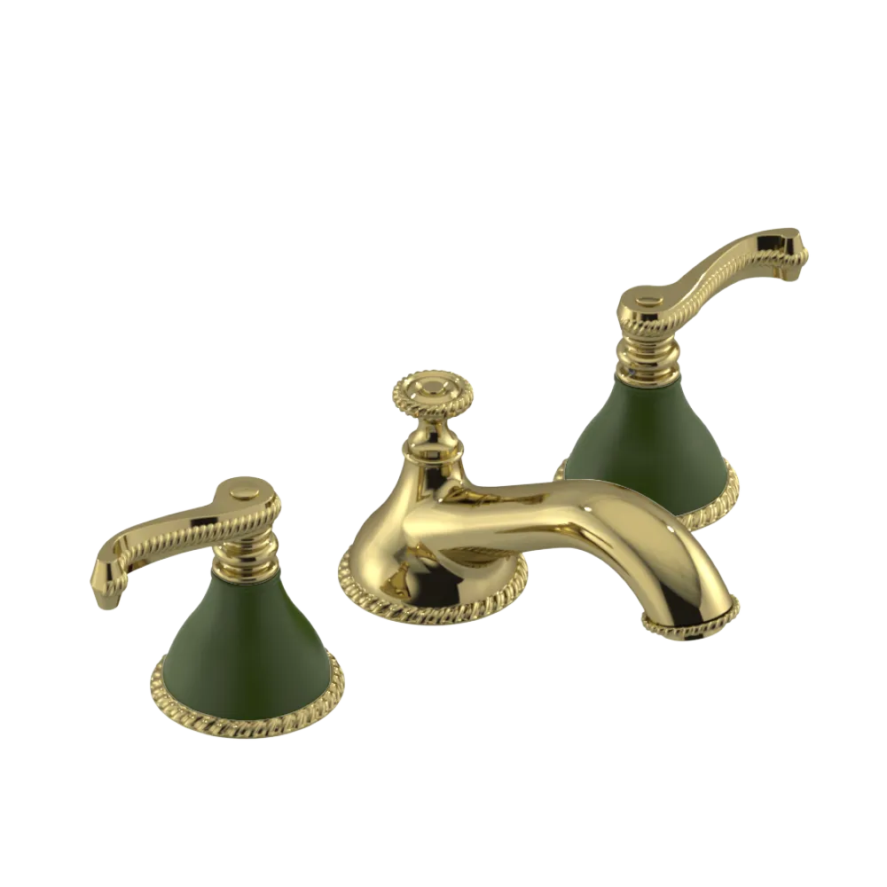 Rubinet Widespread Lav. Set. (less drain) Natural Brass