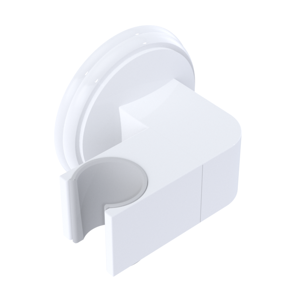 Rubinet Wall Bracket for Hand Held Shower White