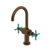 Rubinet Single Hole Dual Handle Lav. Set with LaSalle Spout (less drain) Tuscan Brass