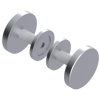 Rubinet Shower Door Knob (set) Satin Chrome