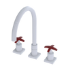 Rubinet Widespread Kitchen Set White
