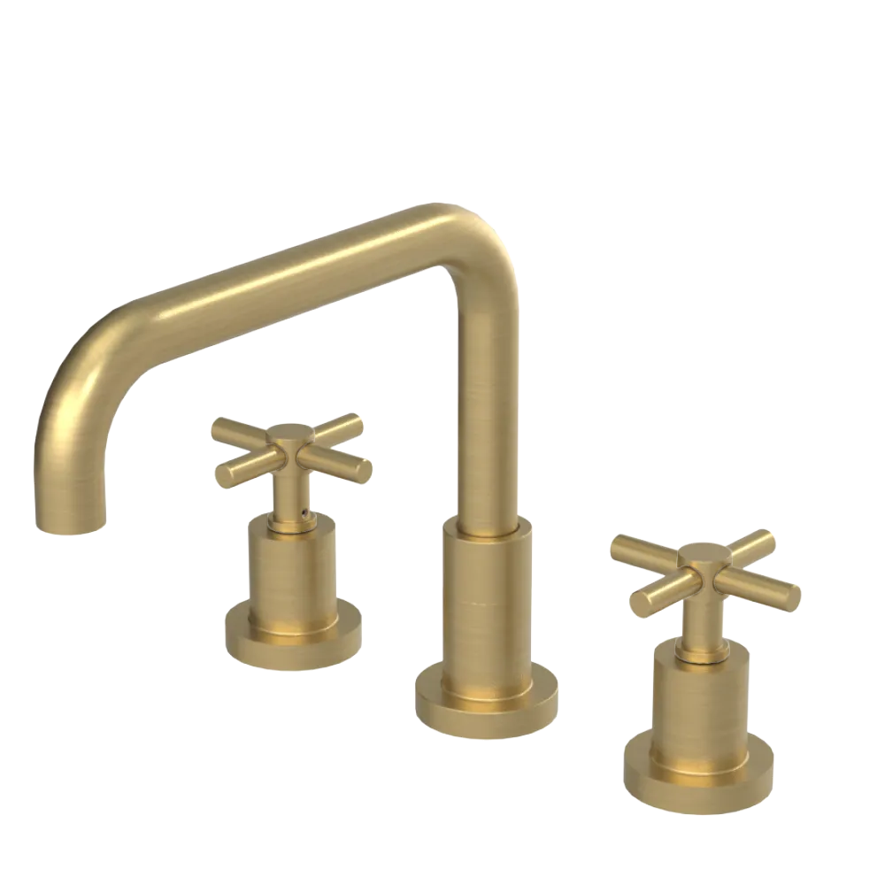 Rubinet Widespread Kitchen Set Satin Brass