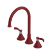 Rubinet Widespread Kitchen Set Maroon