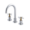 Rubinet Widespread Lav. Set. (less drain) Satin Chrome