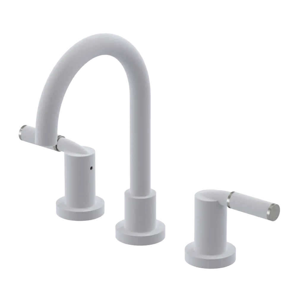 Rubinet Widespread Lav set (less drain) Matt White