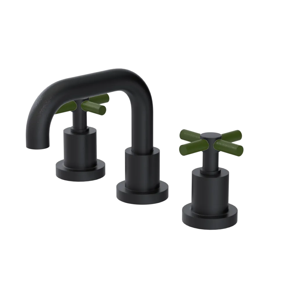 Rubinet Widespread Lav. Set. (less drain) Matt Black
