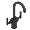 Rubinet Single Hole Dual Handle Lav. Set. (less drain) Matt Black