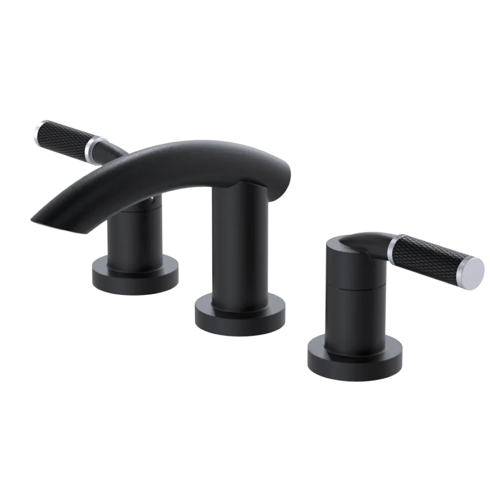 Rubinet Widespread Lav. Set. (less drain) Matt Black