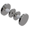 Rubinet Shower Door Knob (set) Polished Nickel