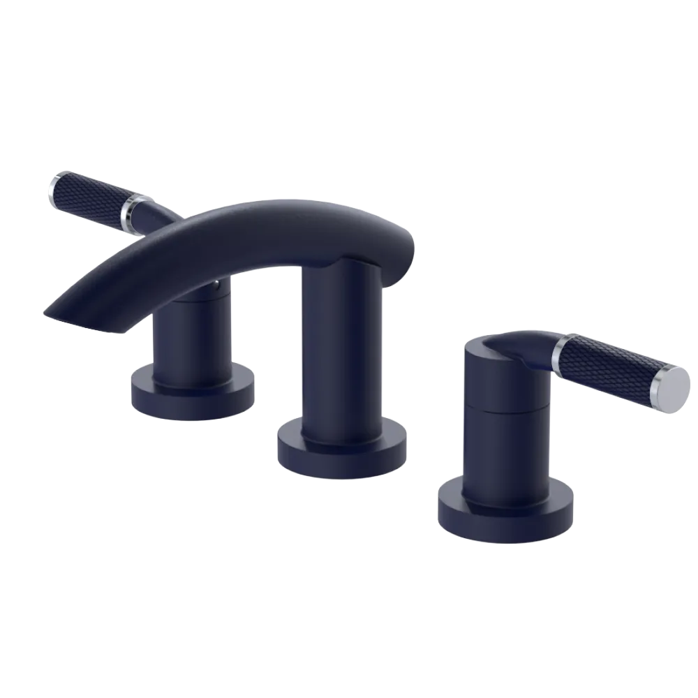 Rubinet Widespread Lav. Set. (less drain) Midnight Blue