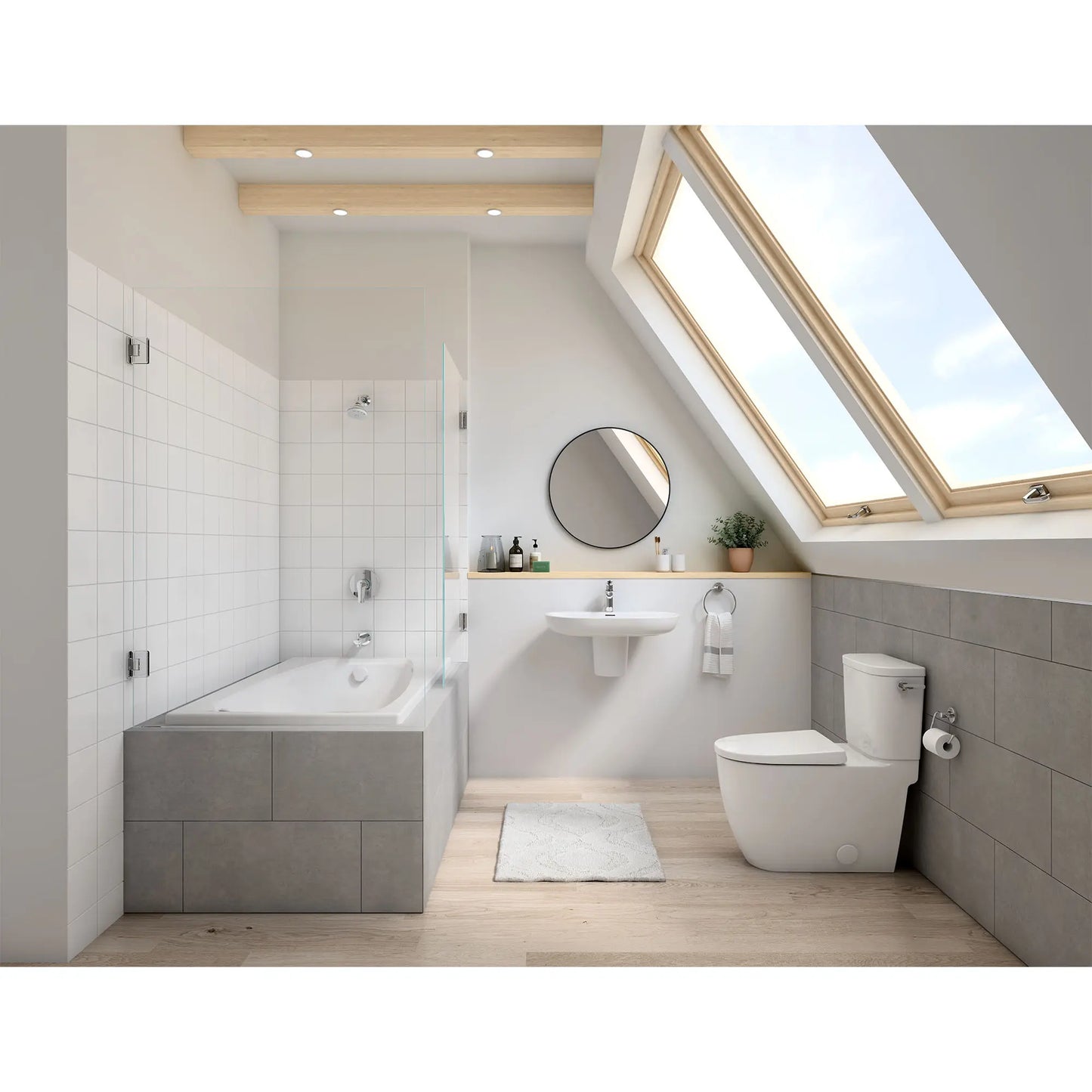 Essence Two-Piece Right Height Elongated Single Flush Toilet 1.28 Gpf