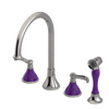Rubinet Widespread Kitchen Set with Hand Spray Polished Nickel
