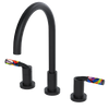 Rubinet Widespread Kitchen Set Matt Black