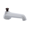 Rubinet Tub Filler Spout Deck Mount White