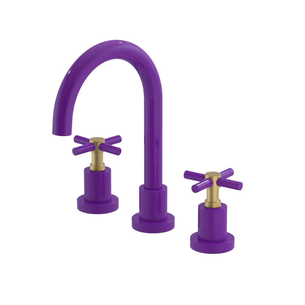 Rubinet Widespread Lav. Set. (less drain) Purple Haze