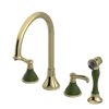 Rubinet Widespread Kitchen Set with Hand Spray Gold