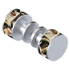 Rubinet Shower Door Knob (set) Satin Chrome